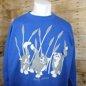 Vintage Cat and Kittens Sweatshirt, Cat Lovers